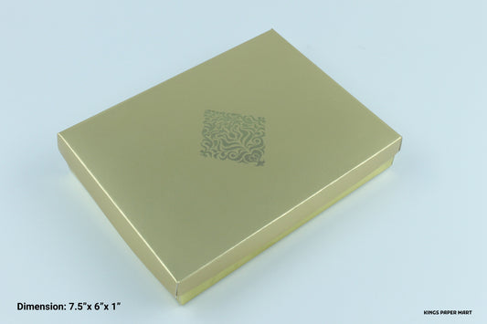 12 Cavity Golden Emboss Box for Chocolate