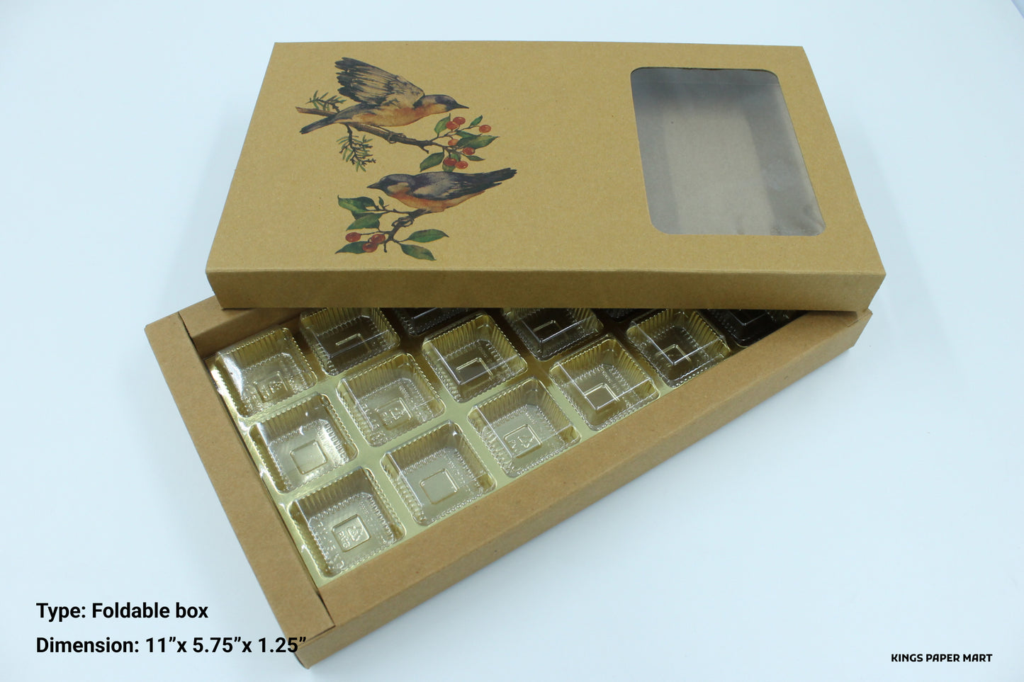 18 Cavity Kraft Birdie Box (Pack of 10)