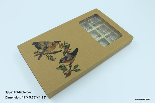 18 Cavity Kraft Birdie Box (Pack of 10)