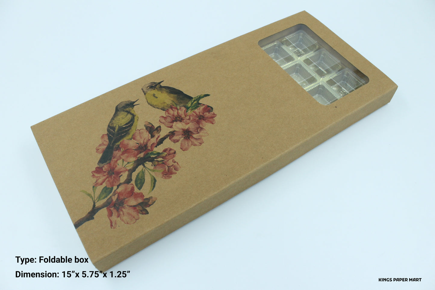 24 Cavity Kraft Birdie Box (Pack of 10)