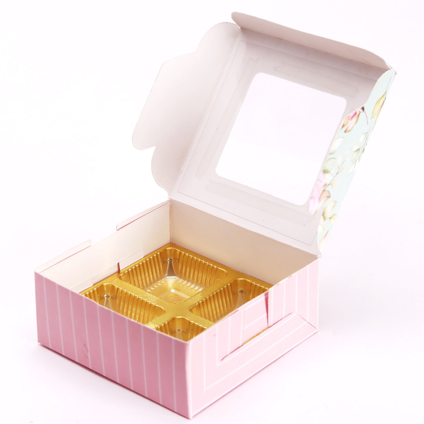 4 Cavity Box Floral Premium (Pack of 10)