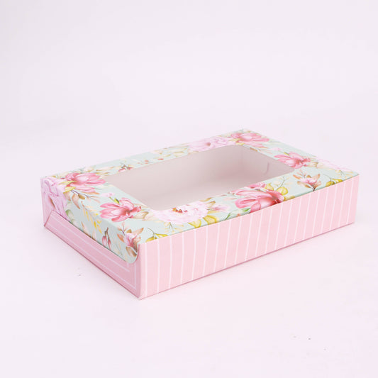 6 Brownie Printed Floral Striped Box (Pack of 10)